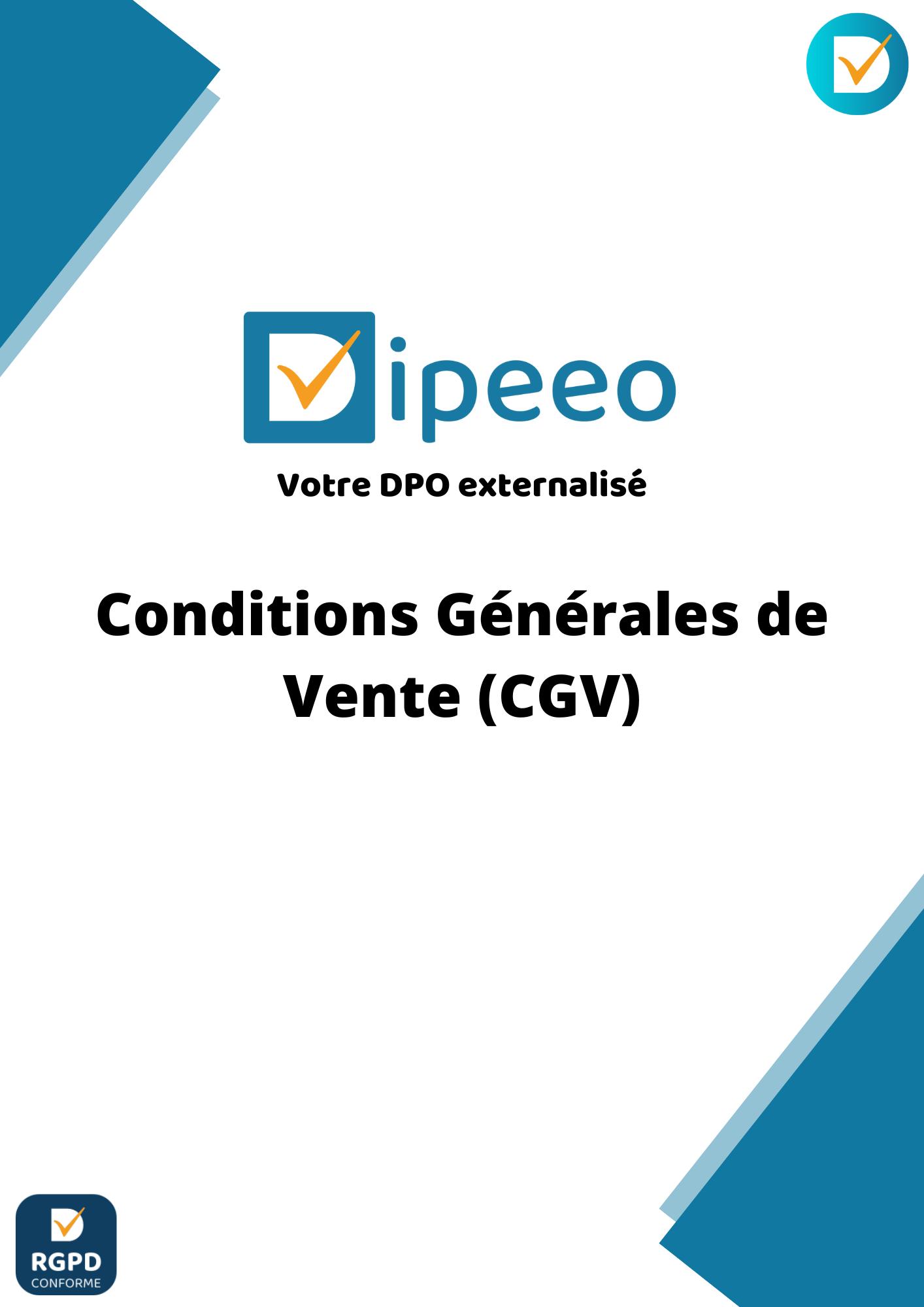 CGV Exemple pdf - Conditions Générales de Vente Dipeeo
