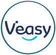 Logo VEASY avec fond bleu 2